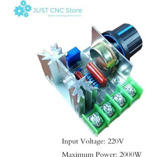 Controller Thermostat AC 220V 2000W SCR Voltage Regulator Dimming Speed