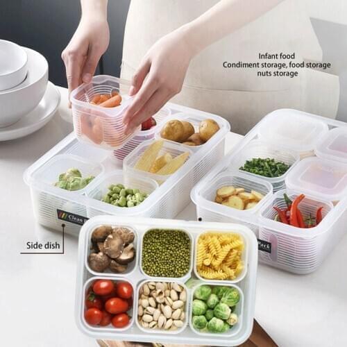 Food Preservation Box Set Food grade materials can be frozen and refrigerated Microwave heating storage box a set of 7 boxes