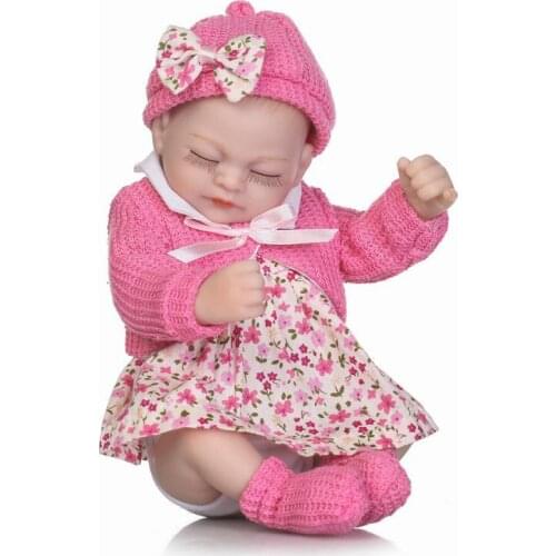 11inch Cute Reborn Dolls Full Silicone Doll Vinyl Lifelike Reborn Baby Doll Sleeping Baby Doll Toys Toys for Children