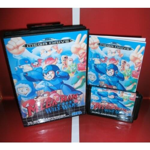 Mega Man The Wily Wars EU Cover with Box and Manual For Sega Megadrive Genesis Video Game Console 16 bit MD card