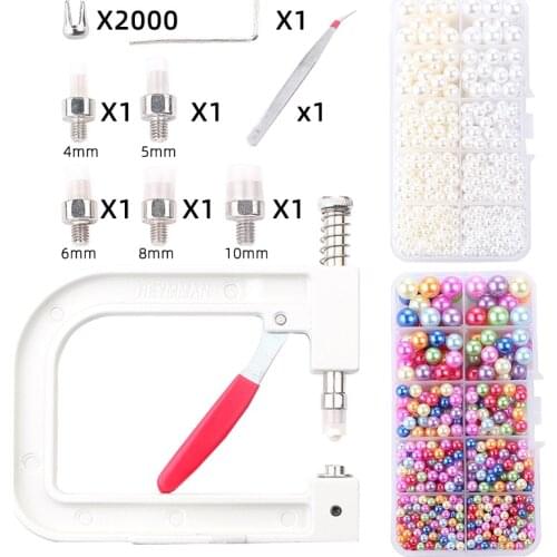 Non-Porous Imitation Pearl Combination Set Manual Beading Machine Tool For Clothes/Bags/Skirt Setting Machine DIY Accessories