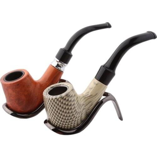 New Durable Pipe Filter Smoking Pipe 14.6cm Long Can Be Dismantled Bent Curved Cigarette Pipes Vintage Smoke Tools Gift