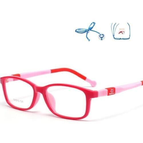 Boys&Girl Eyewear Optical Glasses Children Kids Optical Frame Colorful Design Rubber Silicone TR90 Eyewear Kids Lenses No Degree