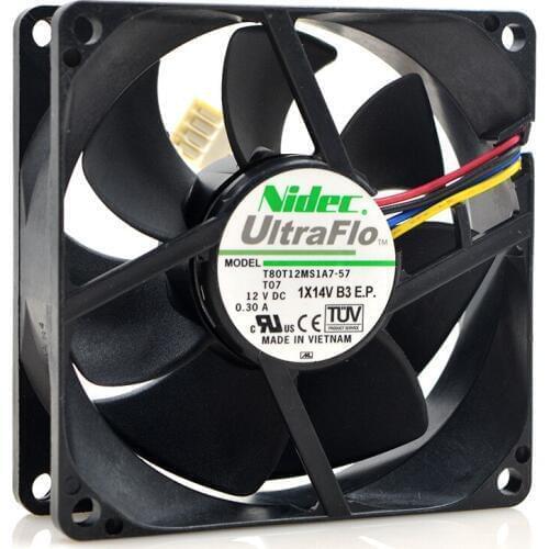 FOR Nidect 80t12ms1a7-57t078cm 802512v 0.30a4-wire temperature controlled cooling fan