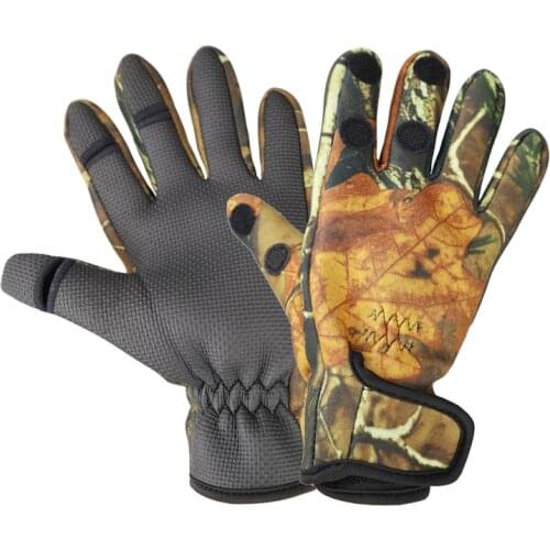 Fishing Gloves Waterproof Mitten Three Fingers Cut Anti-slip Winter Climbing Glove Hiking Camping Riding Outdoor Fishing Gloves