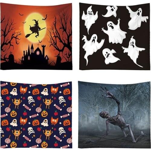 Halloween ghost tapestry wall hanging wall blanket European and American ins tapestry home decoration cloth
