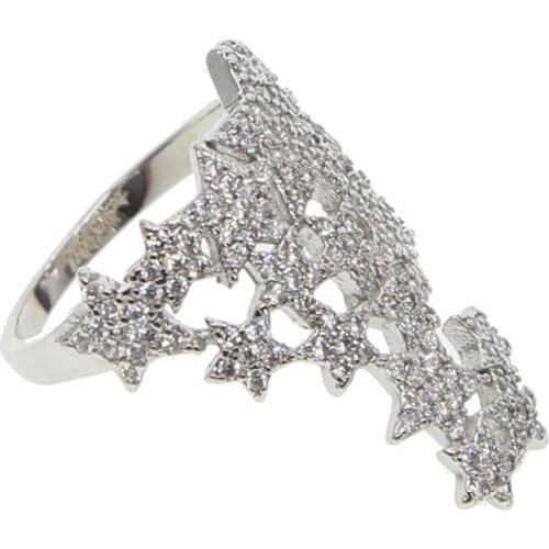 2020 Direct Selling Rings Anel Ring Female Tail Ring Delicate Stack Star Korean With The Same Drop Shipping Women Evening Big