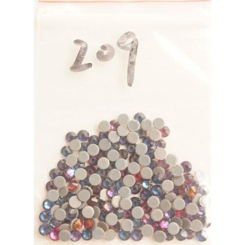 SS4-SS30 High Quality Blue Volcano Hot Fix Rhinestones Iron On Hotfix Strass Iron on Fabric Stones for Transfer Design 066