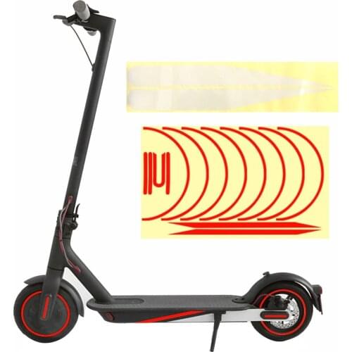 Electric Scooter Reflective Stickers Front Wheel Protective Shell Safety Warning Sticker For Xiaomi M365/Pro/1S/Pro2 Scooter