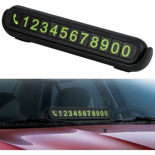 Universal Car Temporary Parking Card Luminous Telephone Number Card Hidden Number Plate Car Sticker With Fragrance Tank
