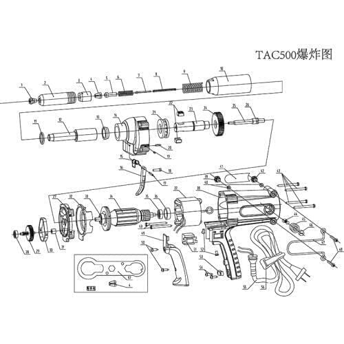 Spare parts for TAC500 electric riveter