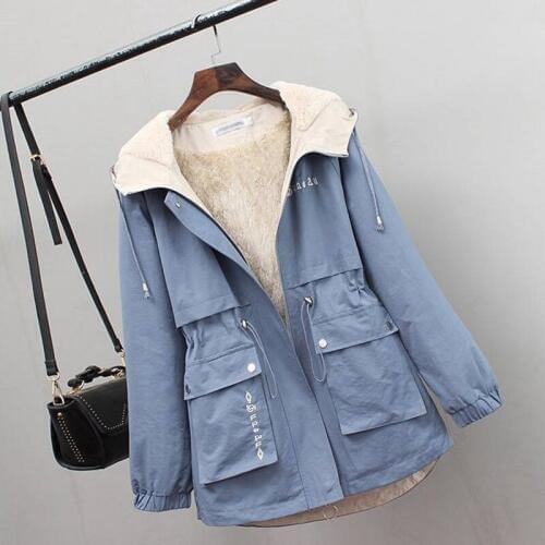 Women Winter Fleece Parkas Coat New Casual Jackets Cotton Hooded Windproof Warm Female Jacket Coats Plus Size chaqueta Mujer