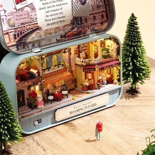 3d Led Light Wooden Diy Miniature Theater Kids Toy Handmade Miniature Scene Furniture House Doll Box Toy Birthday Gift P208