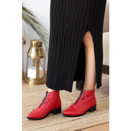 A950-20Kırmızı Pink Potin Red Women boots A950-20