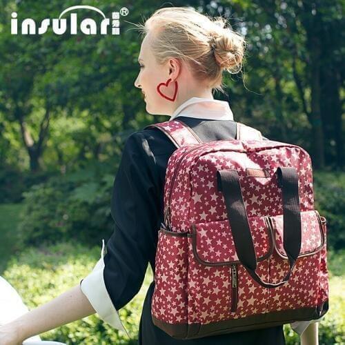 Large Capacity Mummy Bag with Changing Pad Stroller Straps Multifunctional Diaper Bag For Mother Baby Nappy Bag Backpack