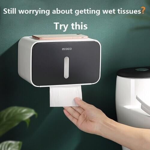 Household bathroom waterproof roll paper pumping paper universal tissue box toilet paper holder