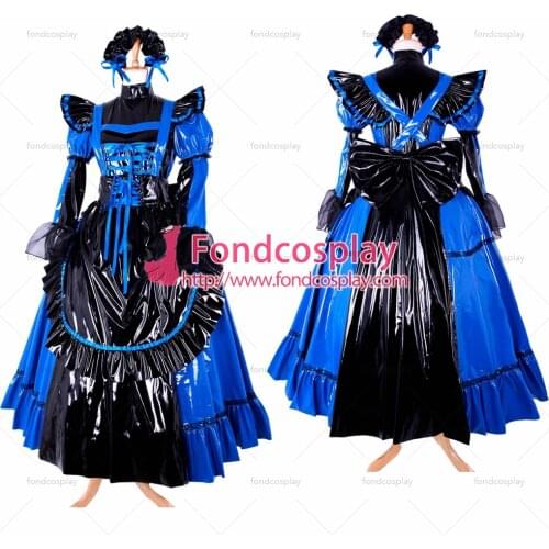 Sissy Maid Dress Lockable Pvc Uniform Cosplay Costume Tailor-made[CK791]