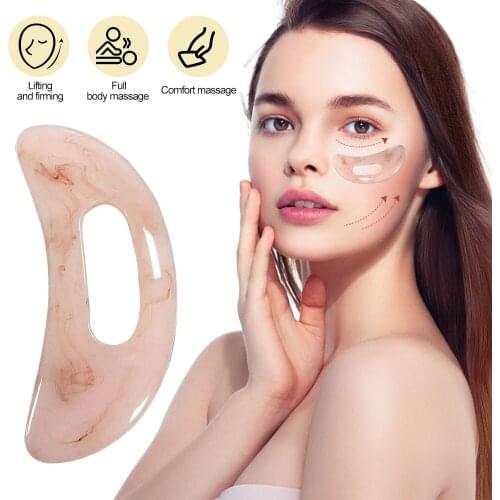 1Pc Guasha Board Natural Stone/Synthetic Resin Tool Scrpy aping Board Massage Tool Guasha Massage Board Scraper Massage Thera