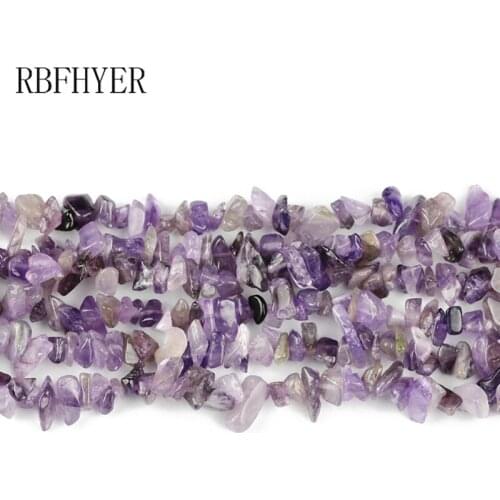 Natural Irregular Purple crystal Gravel Smooth Loose beads 4mm~10mm DIY Charm Jewelry making For bracelet accessories