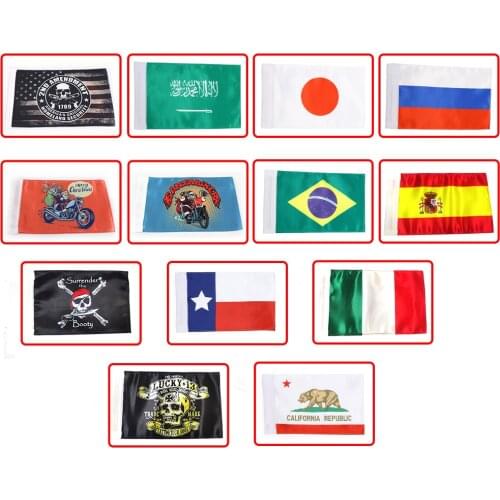Motorcycle Flag 5.5 X 9 Inches with 1/2" Sleeve For Double Flag Holder Flag Mount Pole