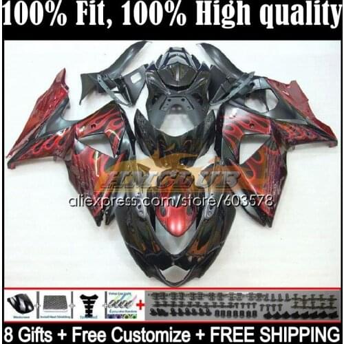 Injection For SUZUKI GSXR1000 K9 GSXR-1000 09 10 11 12 13 14CL.29 GSXR 1000 2011 2012 2013 2014 2015 2016 Fairings Red flames