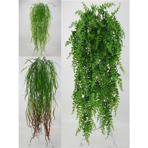 Fake Artificial Plants Fashion Plastic Simulation Wall Hanging Plant For Home Hotel Party Decoration Decor Flower Vine Accessori