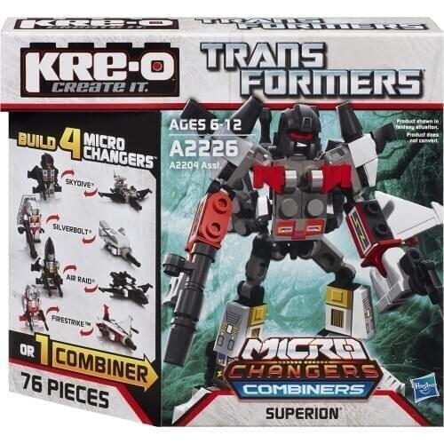 Hasbro Kre-O Transformers micro-changers combiners Superion Set (A2226) Assemble Building Blocks Toy For Children Christmas