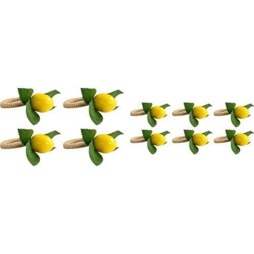 Simulation Lemon Plant Napkin Ring Fruit Meal Buckle Hotel Model Room Napkin Ring Napkin Buckle Party Supplies