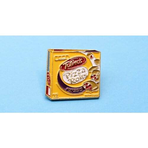 Cartoon Pizza Rolls Pizzabox Badge Enamel pin PEPPERONI pizza Red bean pie Brooches Fun Trendy Lapel Brooch Jewelry
