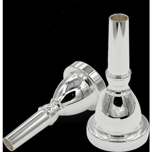 MoonEmbassy Silver Plated Bass Tuba Mouthpiece Brass Music Instrument Accessories