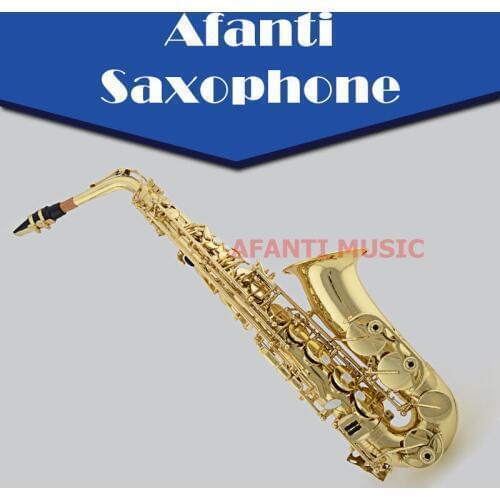 Afanti Music Eb tone / Brass body / Gold Lacquer Alto Saxophone (ASE-911)