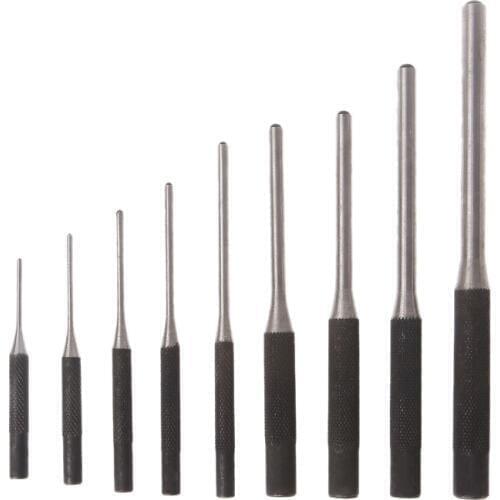9Pcs Durable Steel Roll Pin Punch Set Tool Kit For Removing Pins Professional