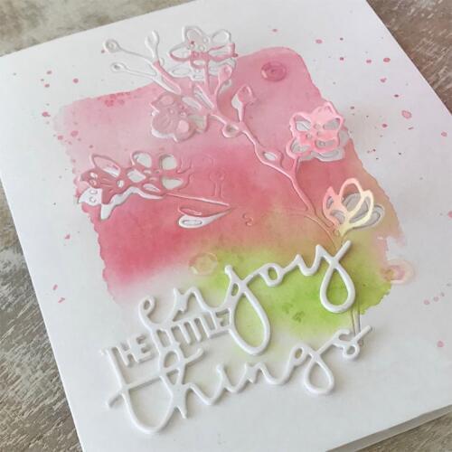 Enjoy The Little Things Die Cuts For Cards Making Phrase Metal Cutting Dies Stencils 2020