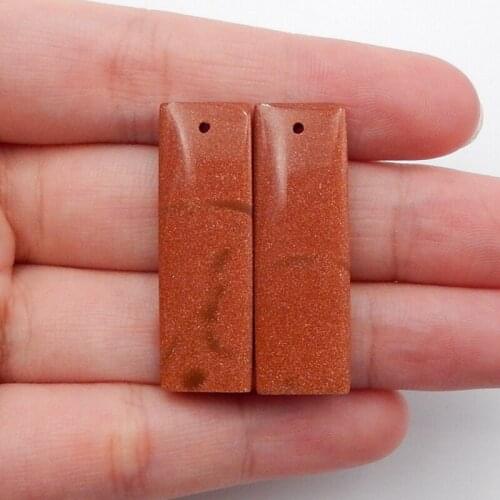 Natural gemstone Red Cold Sand Sun Sitare Earring beads Pairs,wholesale gemstone.33x11x4mm,6.5g