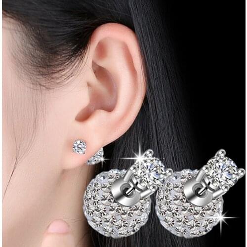 925 sterling silver New Jewelry Shambhala luxury zirconia female popular original brand of high-end vintage stud earrings