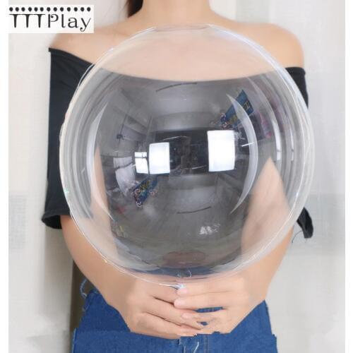 18/24 inch No Wrinkle Bobo Transparent Clear Balloons Marriage Wedding Decoration Helium Inflatable Balls Gifts Bubble Balloons