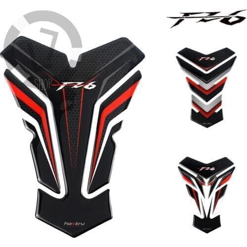 With logo FZ6 for Yamaha FZ6 FZ6N 3D motorcycle tank pad protector adhesive stickers
