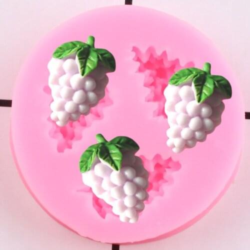 Grape Silicone Mold 3D Craft Soap Mould Candy Polymer Clay Molds DIY Chocolate Moulds Cupcake Fondant Cake Decorating Tools