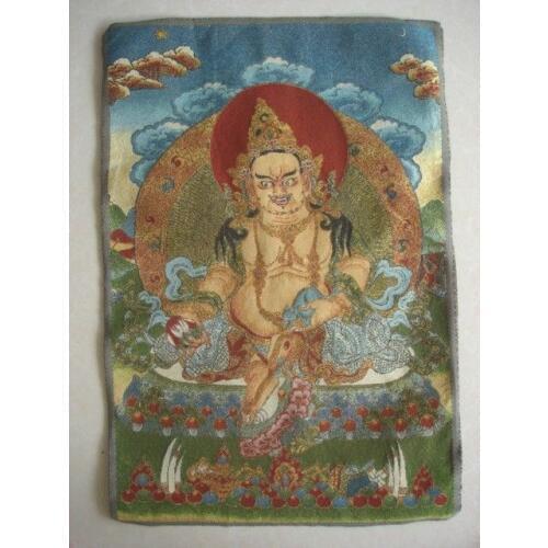 Collectable Tibetan Buddhist Silk Inwrought Buddha Thangka Tangka No112