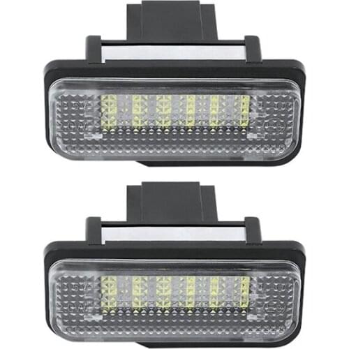 2Pcs LED Car License Plate Light Number Lights For Mercedes Benz E-Class W211 4D 5D C-Class W203 5D CLS-Class C219 4D R171 2D