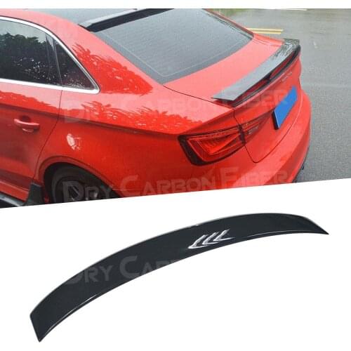 Carbon Fiber Rear Boot Spoiler Wings for Audi A3 S3 RS3 2014 2015 2016 2017 2018 Auto Racing Fiber glass