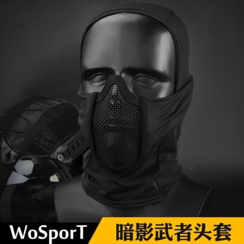 WOSPORT Tactical Airsoft Cycling Steel Net Full Facepiece Sunscree Head Cover
