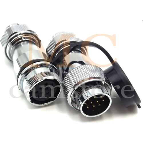 Ws20 10Pin Docking Waterproof Aviation Cable Connector + Socket 10Pin IP67
