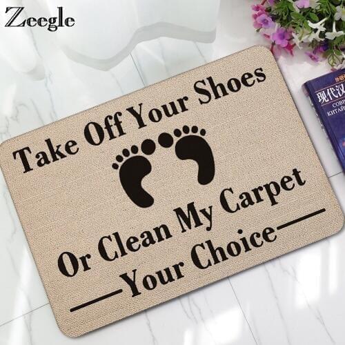 Zeegle Home Outdoor Rugs Funny Doormats Entrance Floor Mat Welcome Indoor Decorative Door Mat Rubber Bathroom Carpet Kitchen Rug