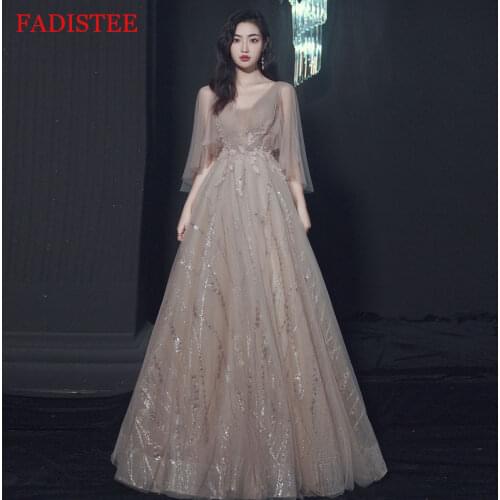 Robe De Soirée De Mariage Lace Evening Dresses Vestidos De Fiesta платье на выпускной Prom Party Gowns Sweep Train