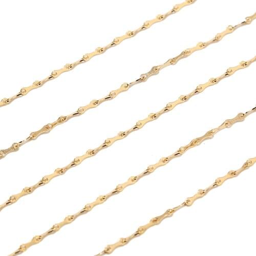Gold Chain for Jewelry Making Chain 8 charm Link Chain Bulk for DIY Jewelry Necklace 2MM width