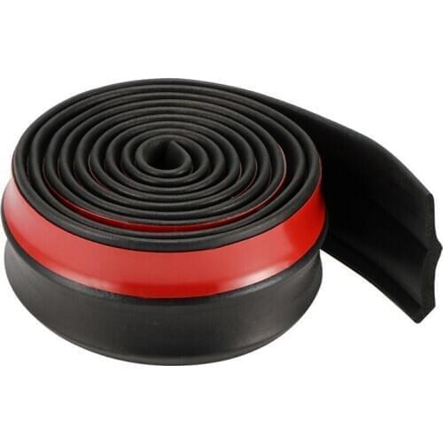 1 Roll 2.5M Rubber Front Bumper Lip Skirt Splitter Car Body Trim Spoiler Protector Soft Strip Car Styling Accessories