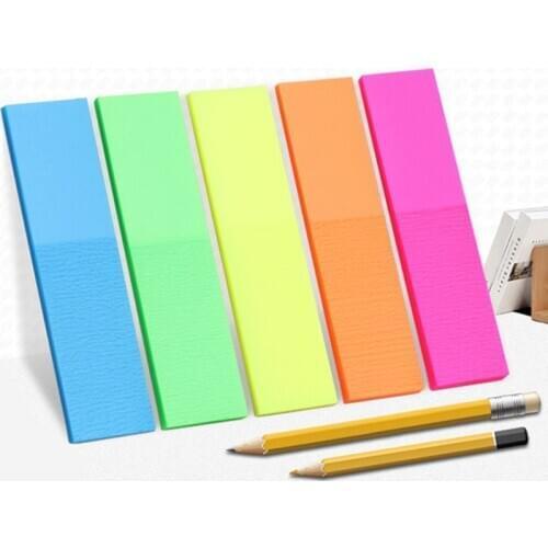 100 sheets fluorescent paper self-adhesive notepad sticky notes it marker sticky note notes family and office use school supplie