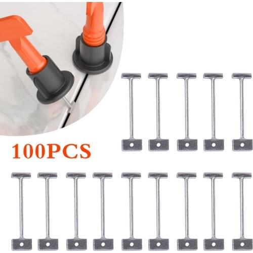 100Pcs Level Wedges Tile Steel Needles For Flooring Wall Tile Leveling System Leveler Replaceable Pin Tiling Construction 1.5mm