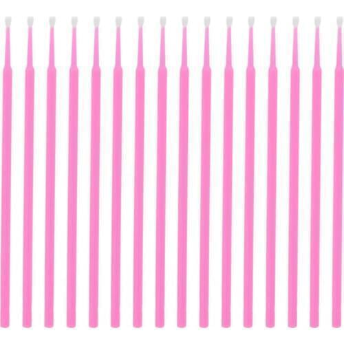 100 Pcs Disposable Micro Brushes Cotton Swab Applicators Tube for Eyelash Extension Glue Removal Lashes Graft Tools